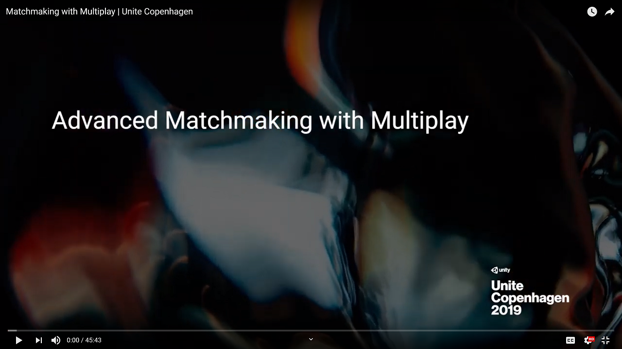 Matchmaking with Multiplay | Unite Copenhagen